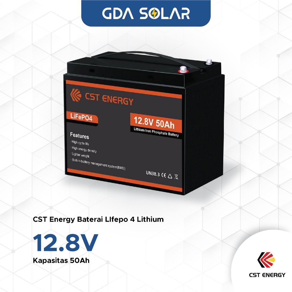 CST Energy Baterai Lifepo4 12.8V 50Ah Rechargeable Lithium Battery