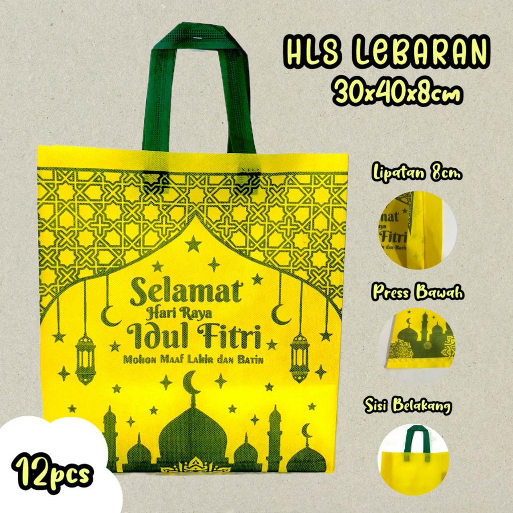 Goodie bag Idul Fitri series 2024 [LUSINAN 12 PCS]- Goodie bag Idul Fitri -Tas hampers Lebaran Semba