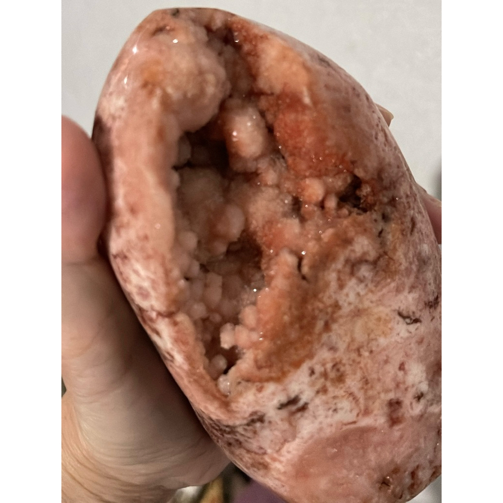 Pink Amethyt Crystal (Super RARE ) Extra PINK BUBBLE Druzy Patagonian, Natural Stone, Crystal Batu A