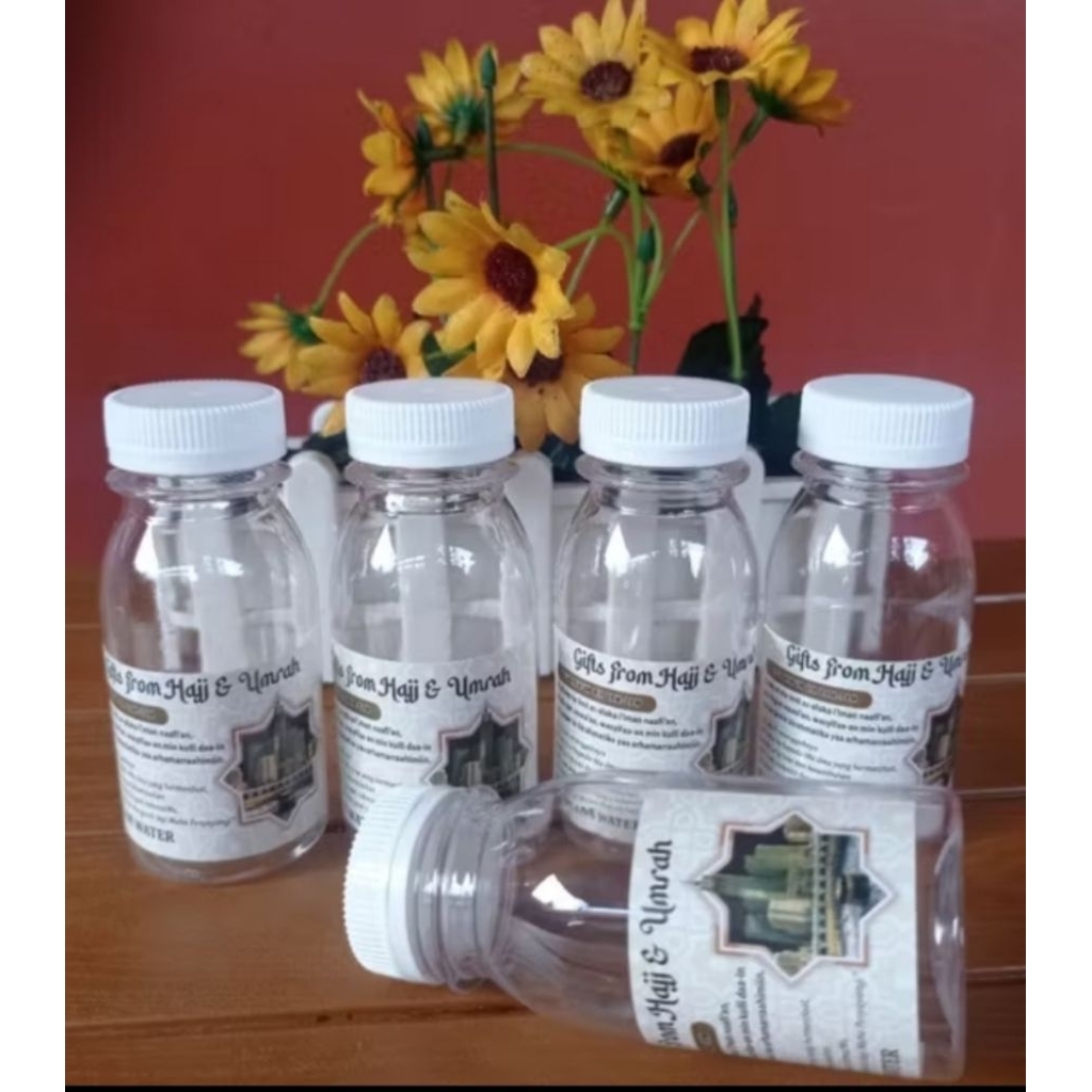Botol kosong air zam zam 60/80 ML isi / pak 100pcs geratis+bubble wrapk