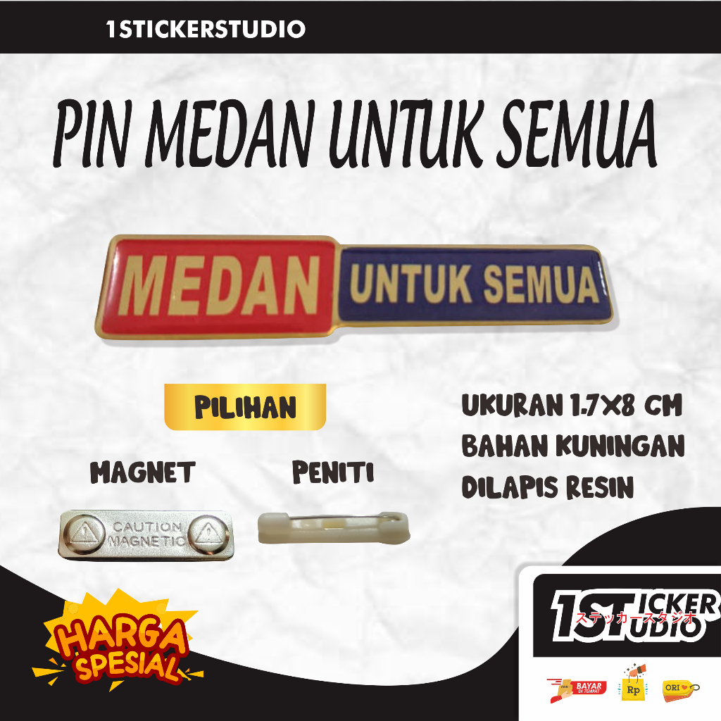 Pin Bros Medan Untuk Semua Kuningan Resin Peniti Magnet Kelengkapan ASN