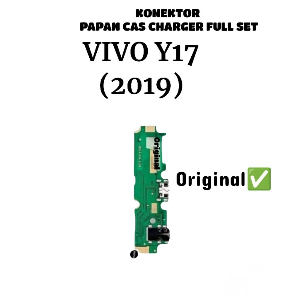 Konektor Papan Cas Vivo Y17 2019 Original Fullset Dock Charger Port PCB Board Sparepart HP Rusak Tid