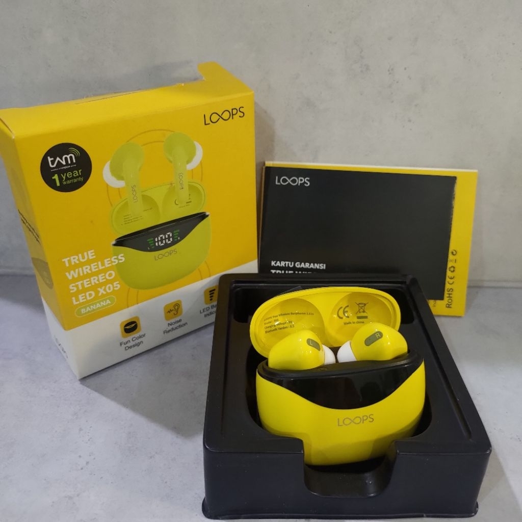 Loops X05 TWS True Wireless Stereo Earphone Banana