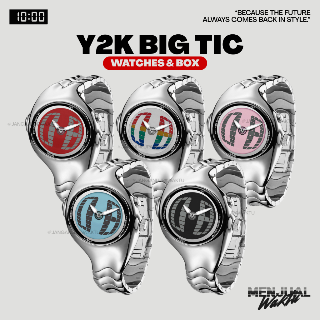 Y2K Big Tic Jam Tangan Unisex Fashion & Casual