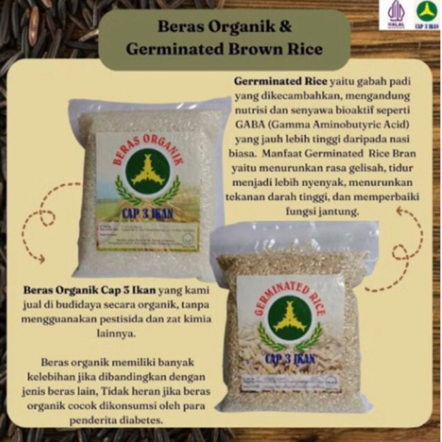 Beras Organik 1 kg | Beras untuk diabetes