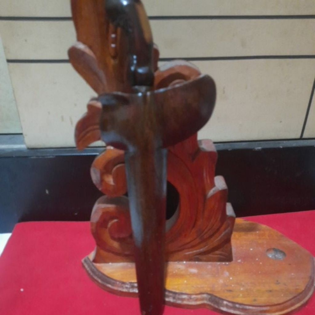 Keris Jimatan Nogo Kikik Luk 7 Sepuh,Pamor Banyu Mili