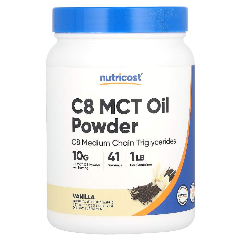 Nutricost C8 MCT Oil Powder 454 g Vanilla