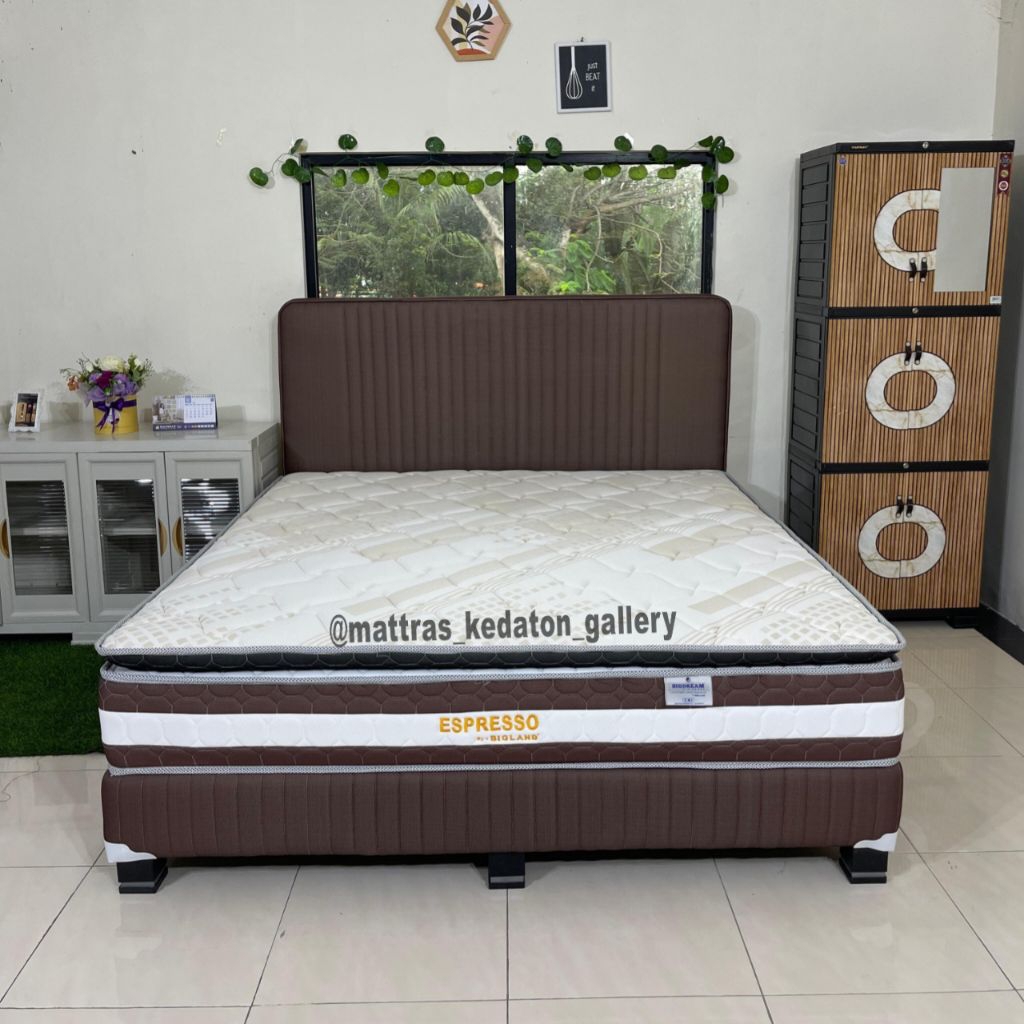 Kasur Bigdream Espresso by Bigland Springbed -Kasur set free ongkir lampung