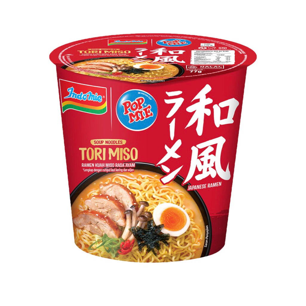 POP MIE INSTAN PREMIUM TORI MISO JEPANG RAMEN CUP 77g