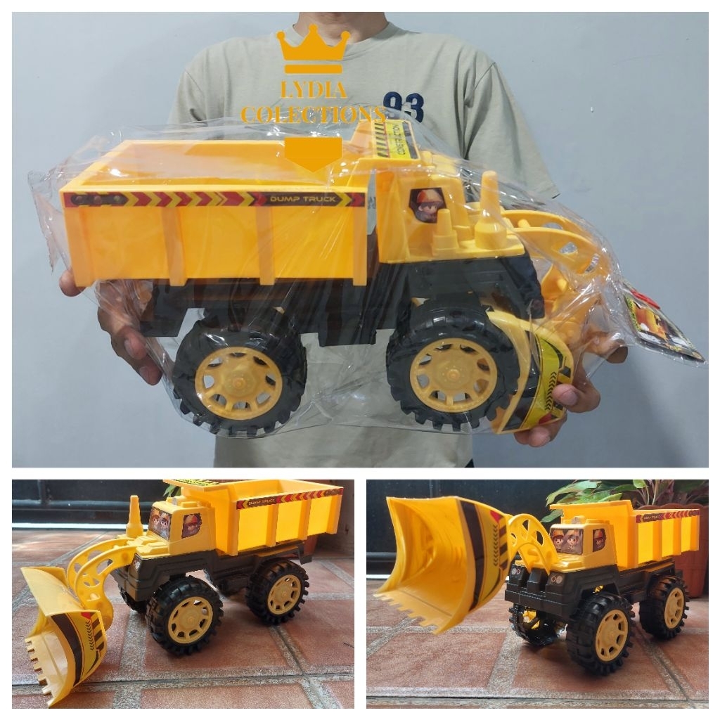 Mainan Truk Dump Buldozer Truk Pasir Manual Ukuran Besar