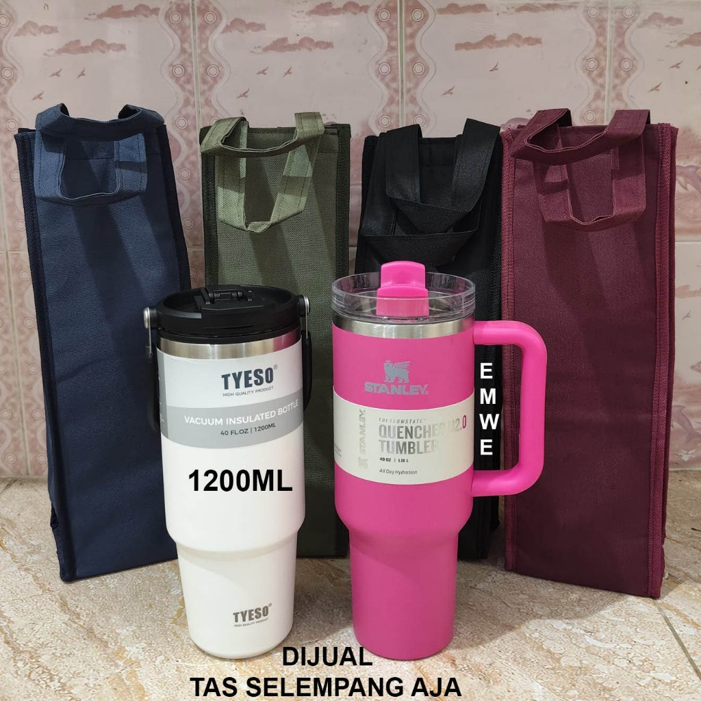 1200ml - 2 LITER Tas bekal aluminium minuman tumbler thermal Cooler bag drink pendingin botol termos
