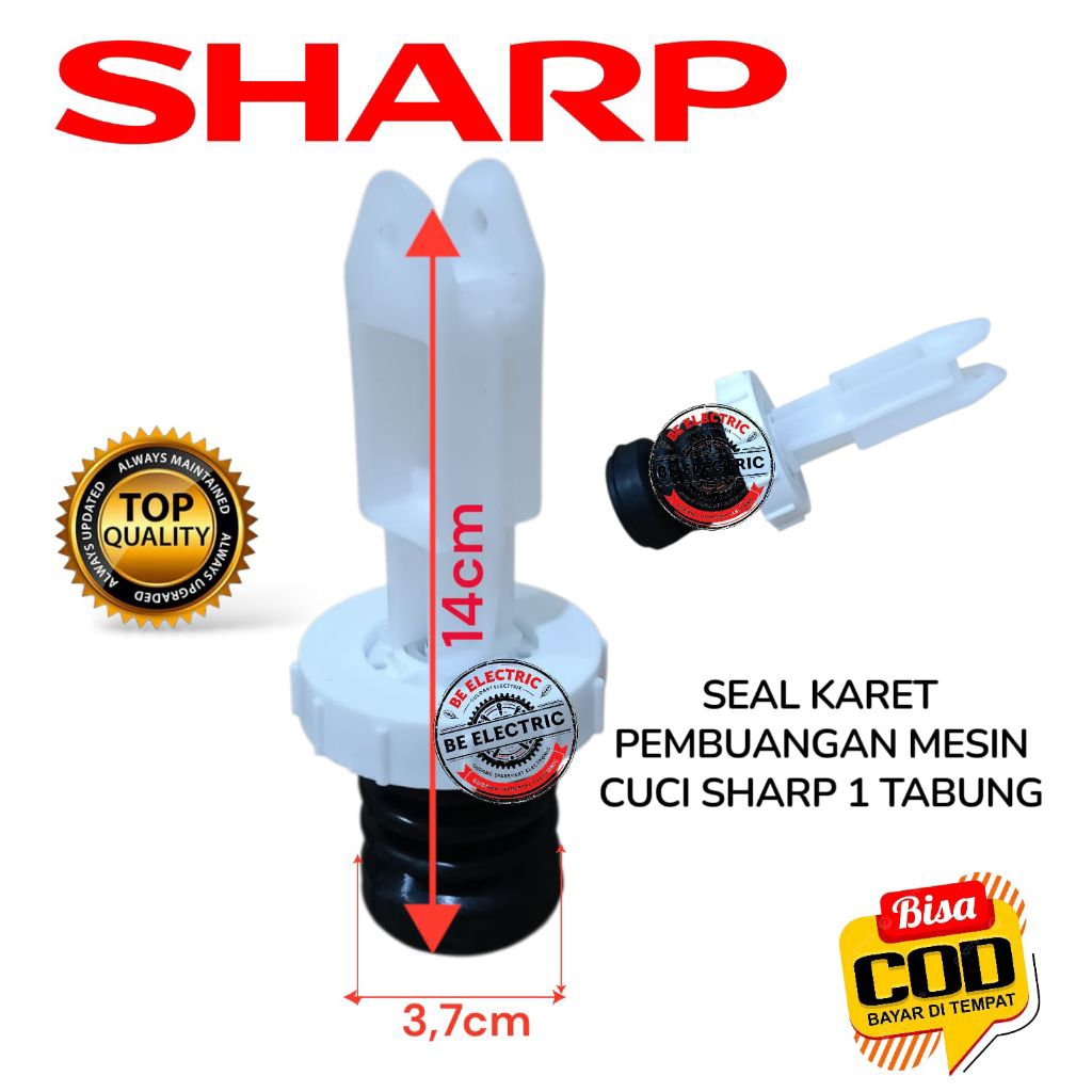 SEAL KARET PEMBUANGAN AIR MESIN CUCI SHARP 1 TABUNG TOP LOADING - SEAL SHARP  1 TABUNG
