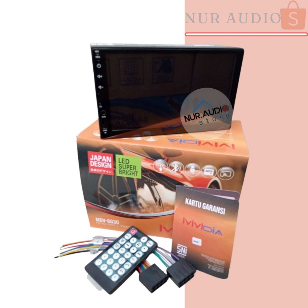 Head Unit Double Din Deckless Full Glass Universal MVIDIA MDV-6630