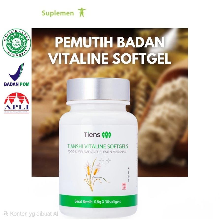 Tiens Vitaline Softgel Original - Pemutih Badan Terbaik