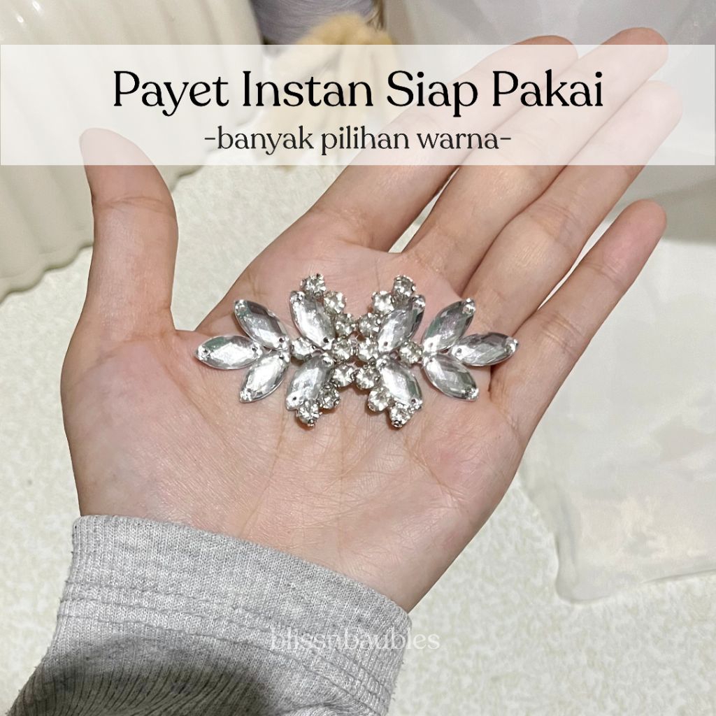 Payet Instan Jahit/Tempel Premium | Payet Kebaya Gaun Dress 1pcs