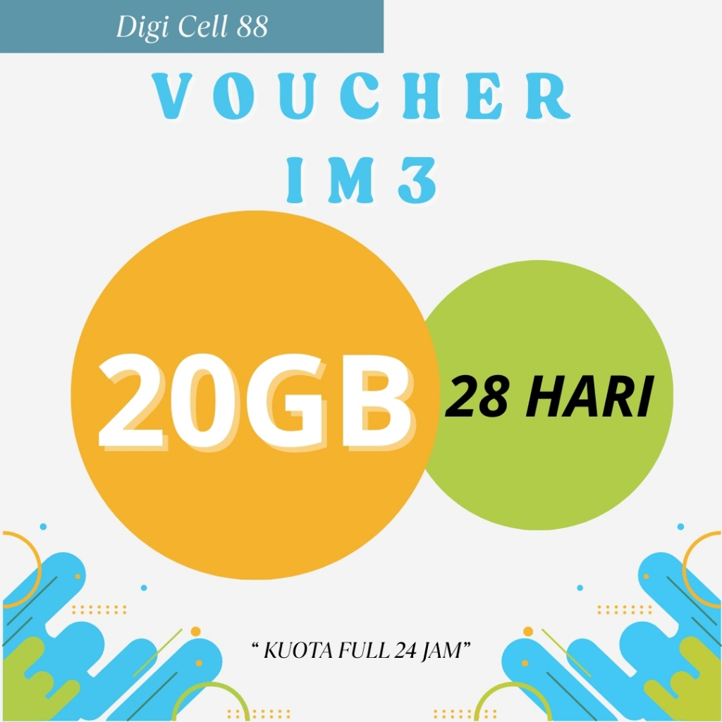 Voucher Kuota Indosat IM3 20 GB 28 Hari | Kuota Freedom Combo 20GB 30 Hari | Area Nasional