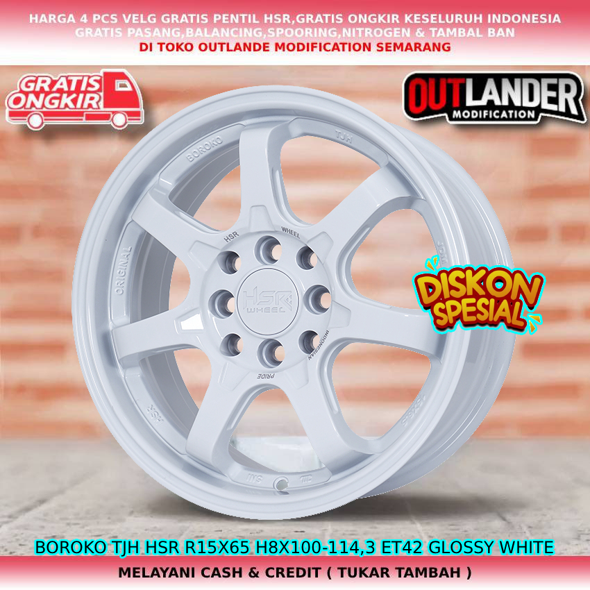 Velg racing ring15 untuk mobil Kijang LGX| Veloz| Avanza| dll velg hsr boroko tjh R15