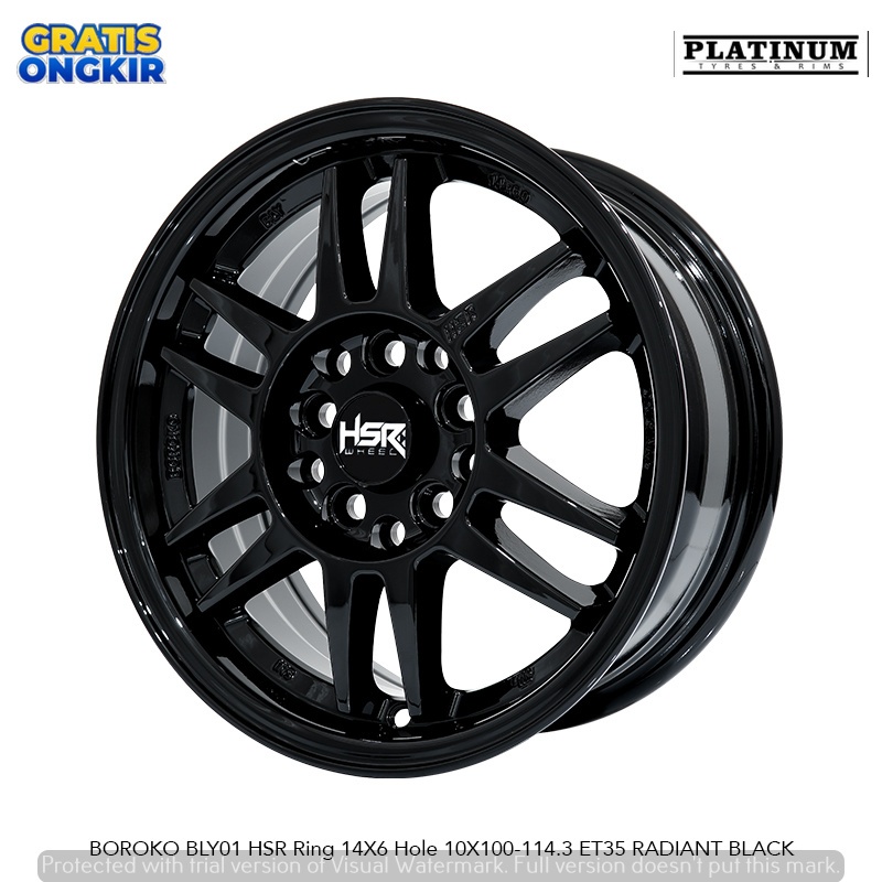 Velg mobil R14 hsr bly01 - velg mobil grand max luxio taruna apv altis sienta velg original hsr
