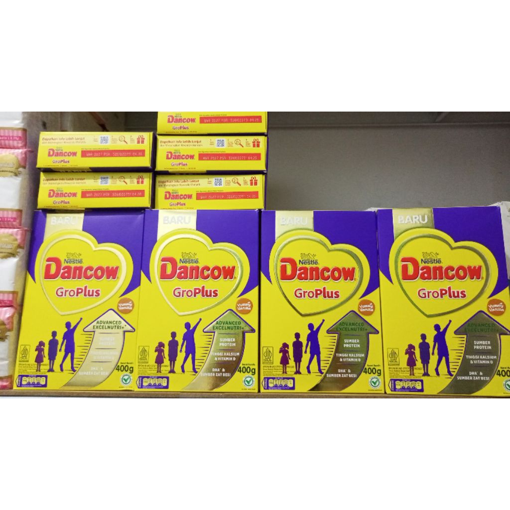 shaica* Susu Dancow groplus Vanila 400 gr – Susu Pertumbuhan Anak Tinggi DHA & Kalsium umur 1-10 tah