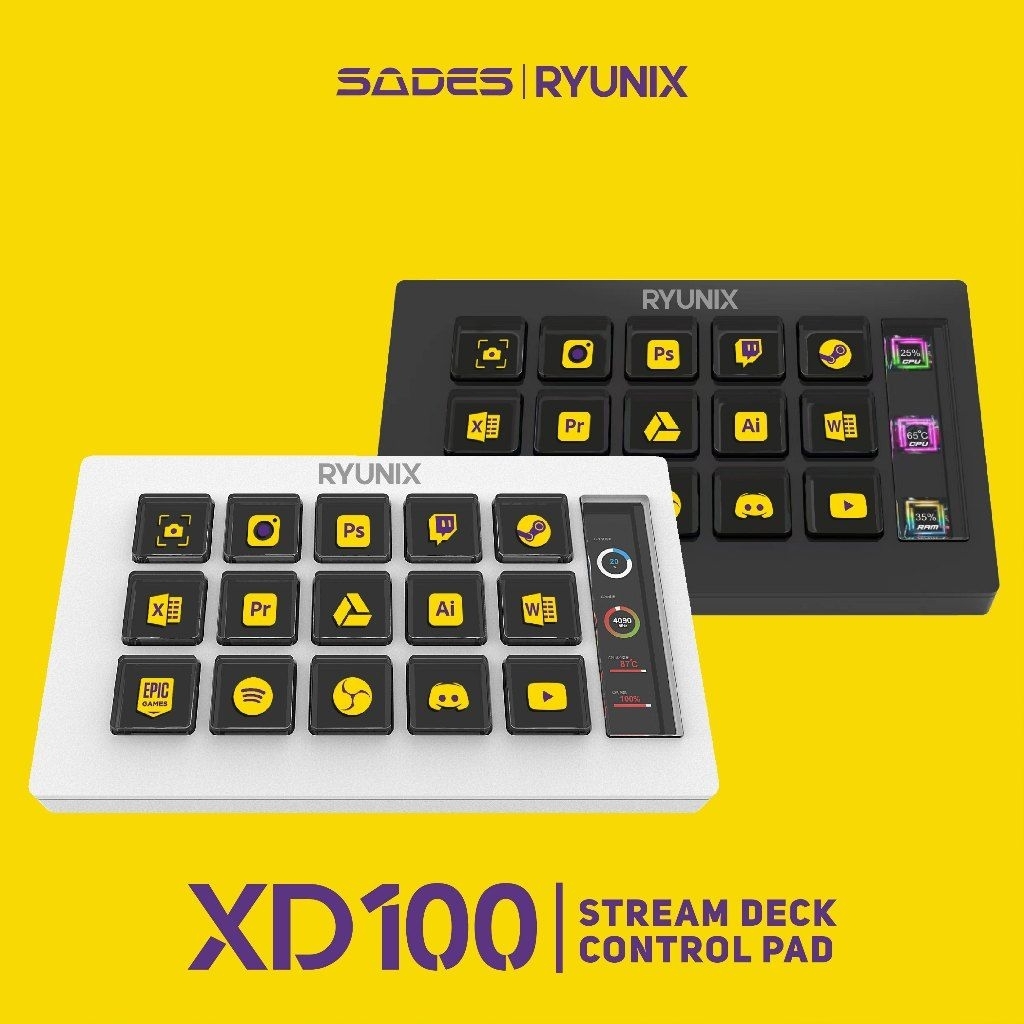 Sades Ryunix XD100 Stream Deck Control Pad
