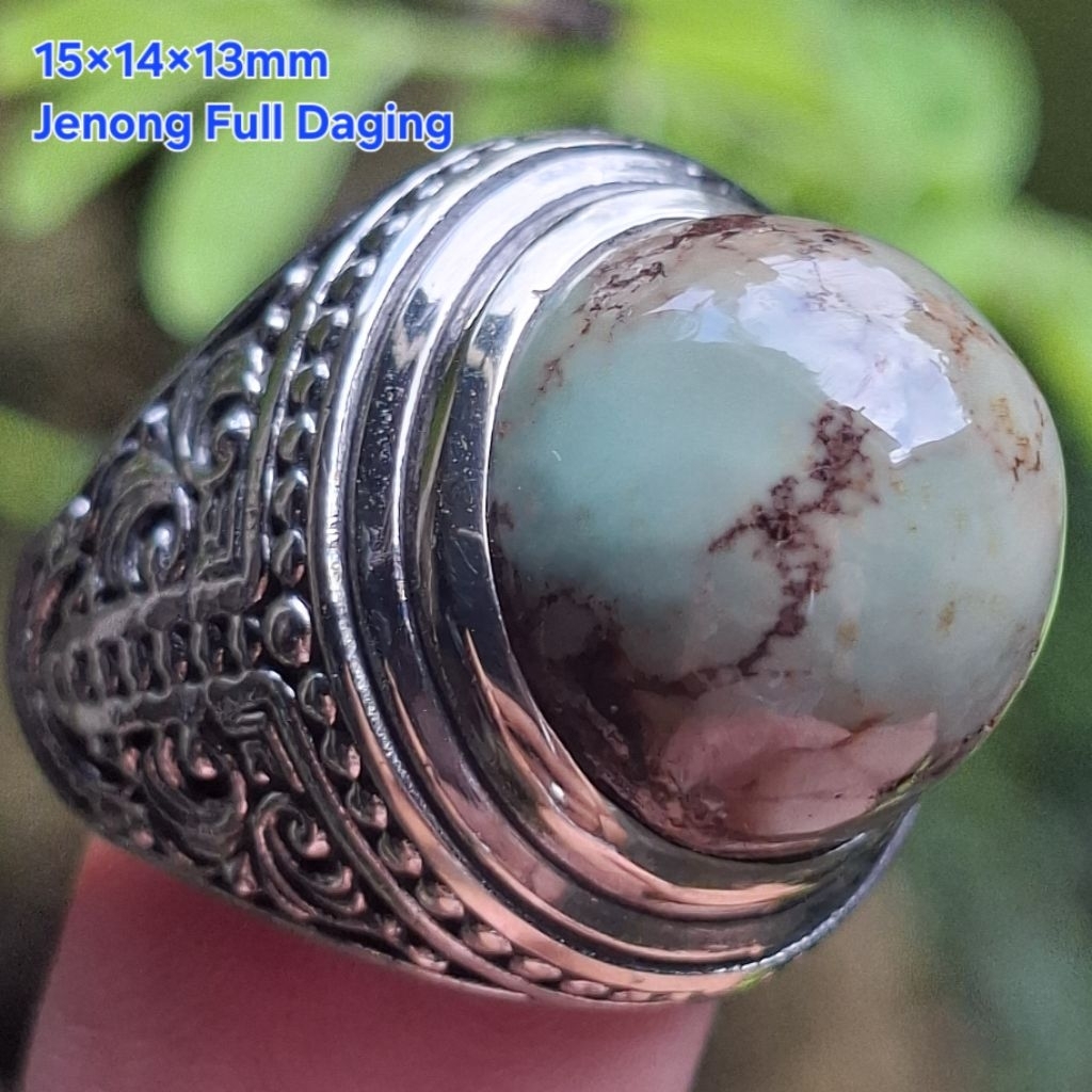 Pirus Persia Natural Warna Hijau Serat Hitam Jenong