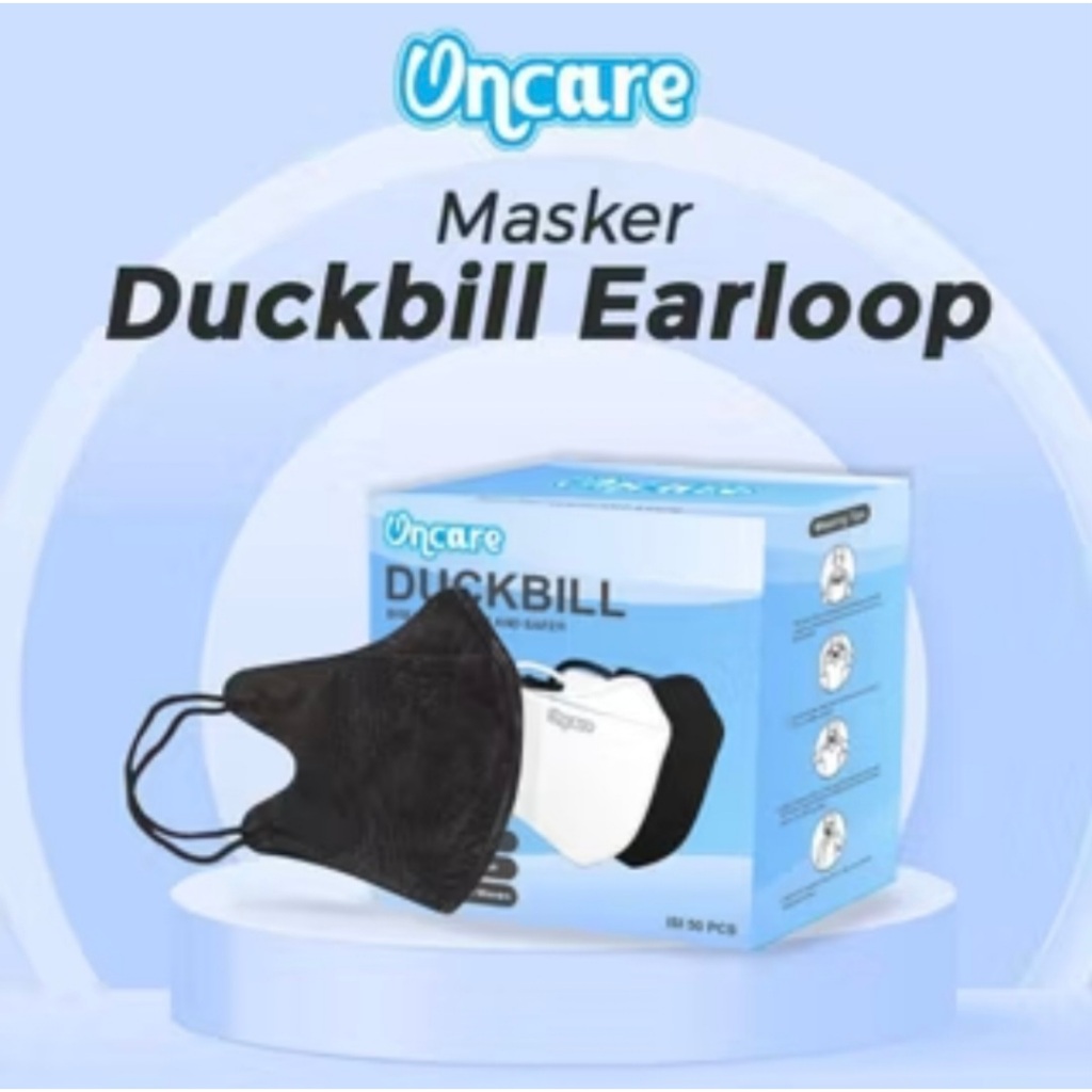 Masker Duckbill Garis 3ply ONCARE Embos isi 50pcs/Disposable Face Mask 3 ply 50 pcs