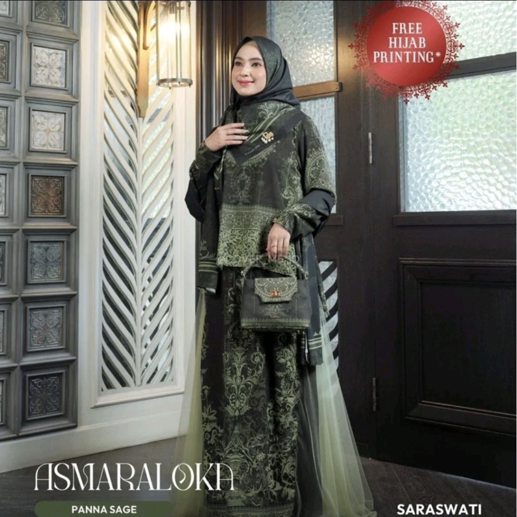Lelangan Coverme Gamis Asmara Loka Panna Sage (L)