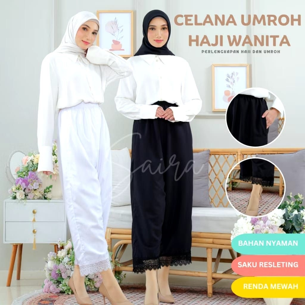 Celana Umroh Dan Haji Wanita Panjang Bawahan Dalaman Gamis Katun Premium