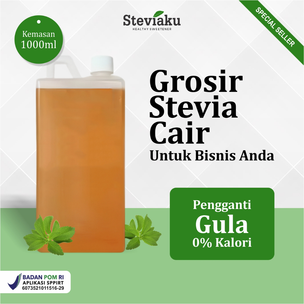 STEVIA CAIR 1 Liter - Grosir Stevia Cair - Stevia Liquid