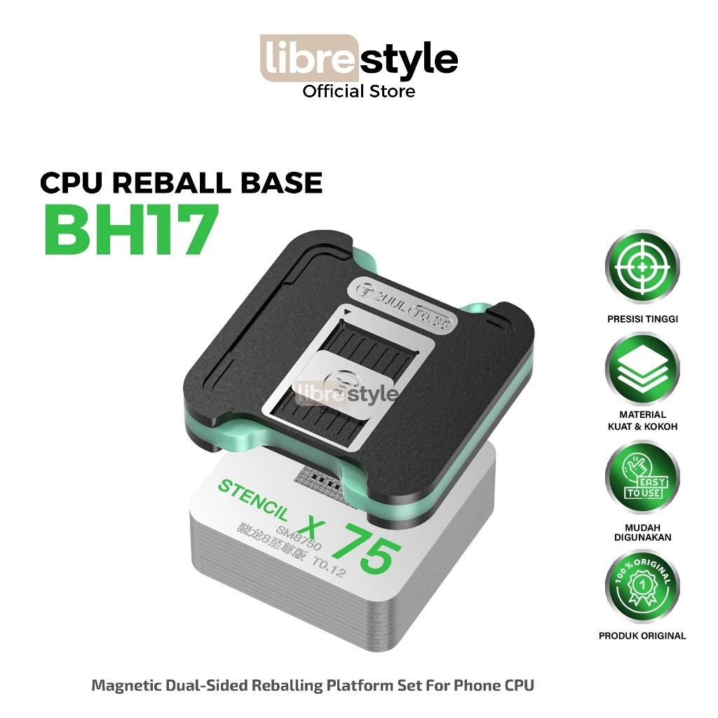 2UUL BH17 CPU REBALL BASE ORIGINAL - 2UUL BH17 PLATFORM REBALL CPU MAGNET DUAL SIDE BGA JIG - 2UUL B