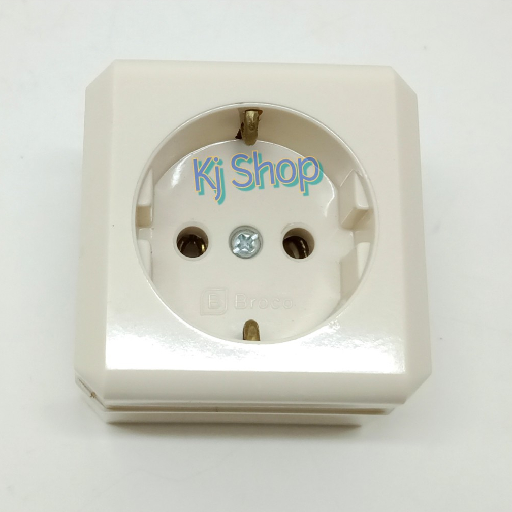 STOP KONTAK OUTBOW BROCO TEMPEL PUTIH DINDING