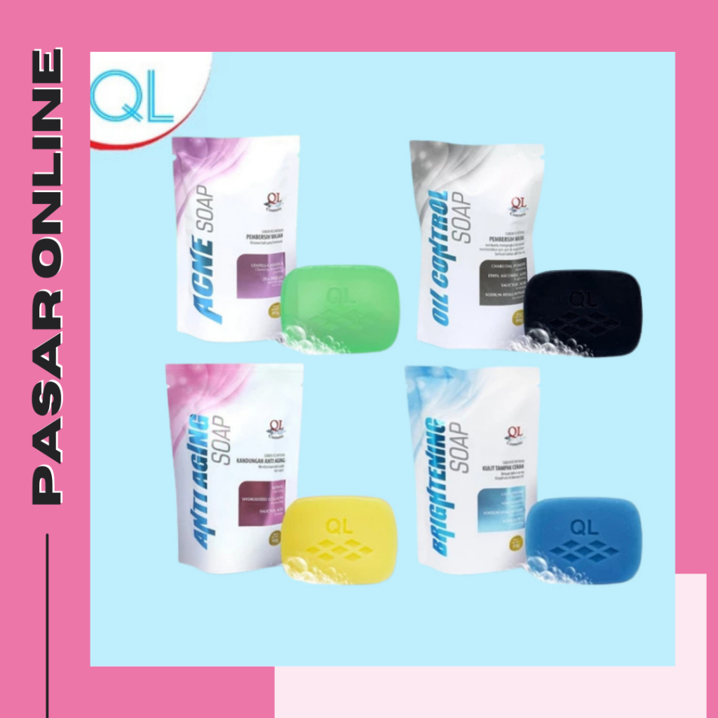 PasarOnline-JKT QL Sabun Muka Soap Oil Control / Brightening /Acne / Anti Aging 80Gr Y8004