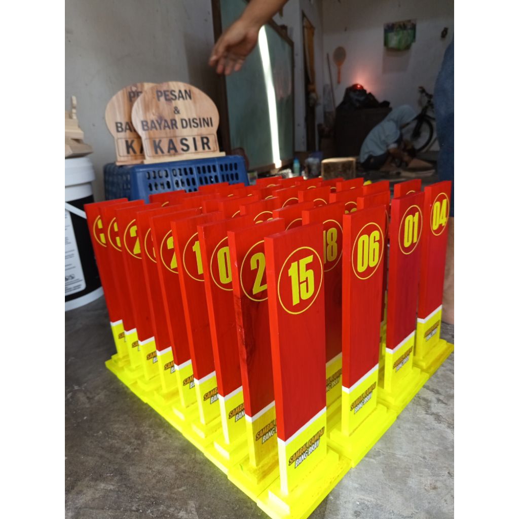 NOMOR MEJA CUSTOM, nomor meja resto/ nomor meja caffe