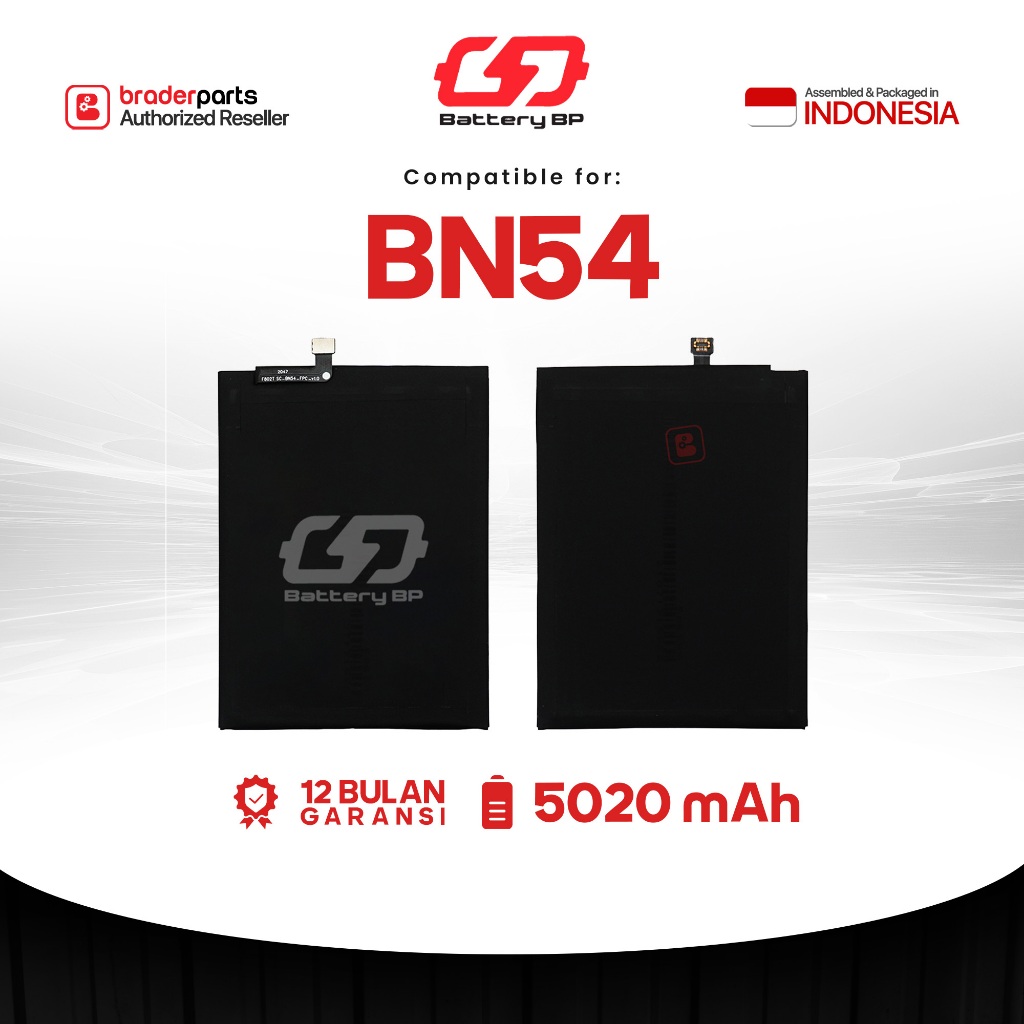 Battery Bp BraderParts BN54 For Redmi  9 / Redmi Note 9 5020 mAh