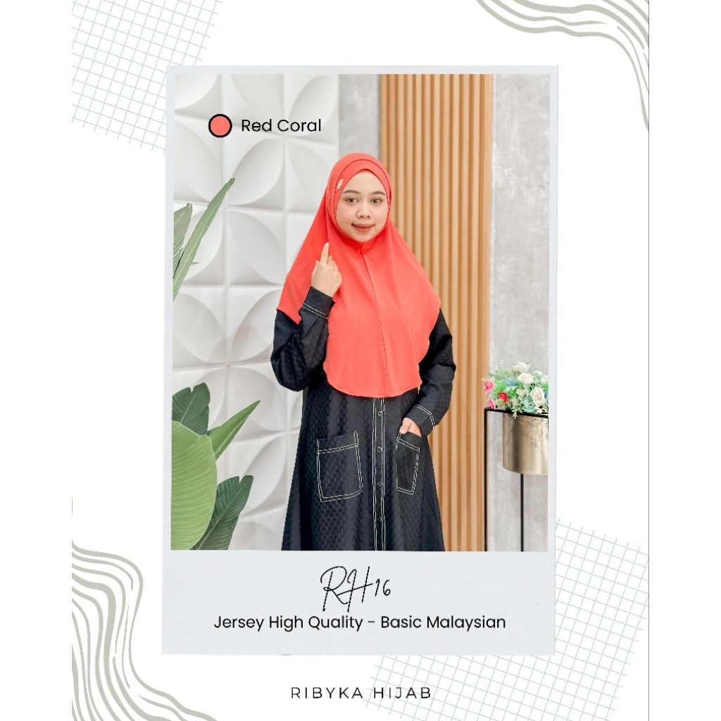 RH 16 HIJAB BASIC MALAYSIAN RIBYKA