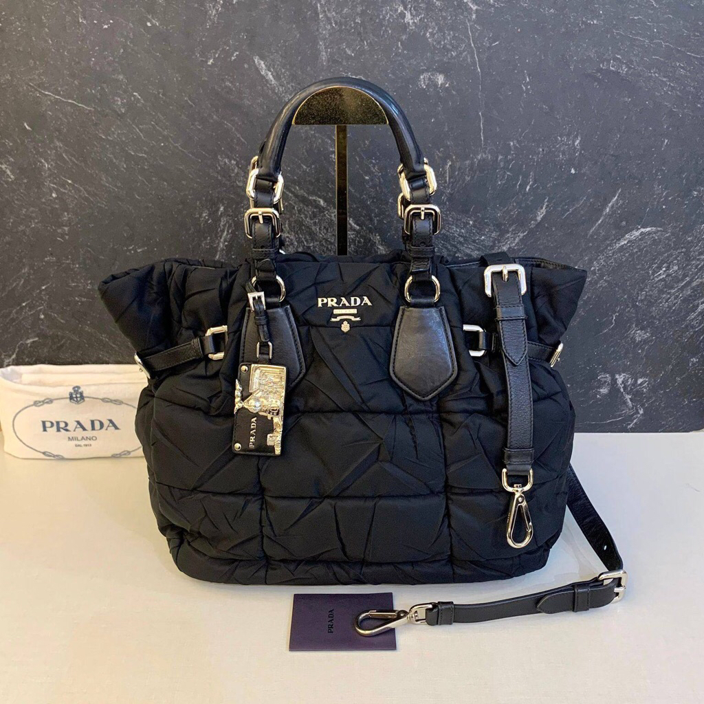 (PRELOVED) PRADA Crispy Nylon Black SHW