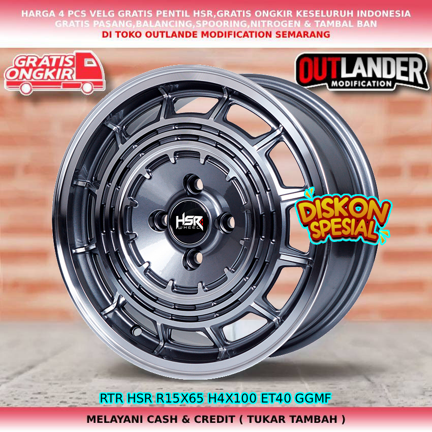 Velg clasic untuk mobil Ignis| Karimun| Estilo| Splash| Swift| WagonR| dll velg hsr rtr R15