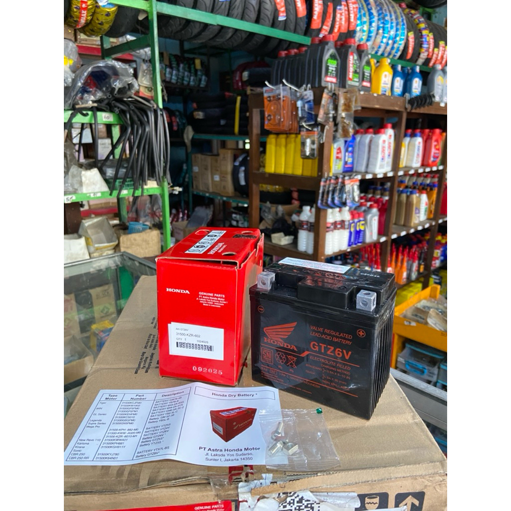 Aki motor Ahm GTZ6S produk original 100% Vario 125 150 pcx adv scoopy