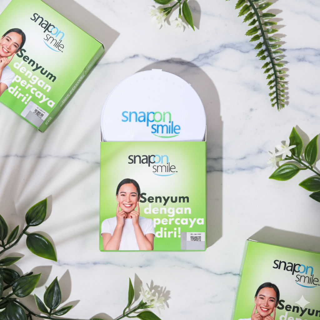 [ Bayar di tempat ] sepasang Gigi Palsu Instan Lepas Pasang Snap on smile Gigi tiruan Original Authe