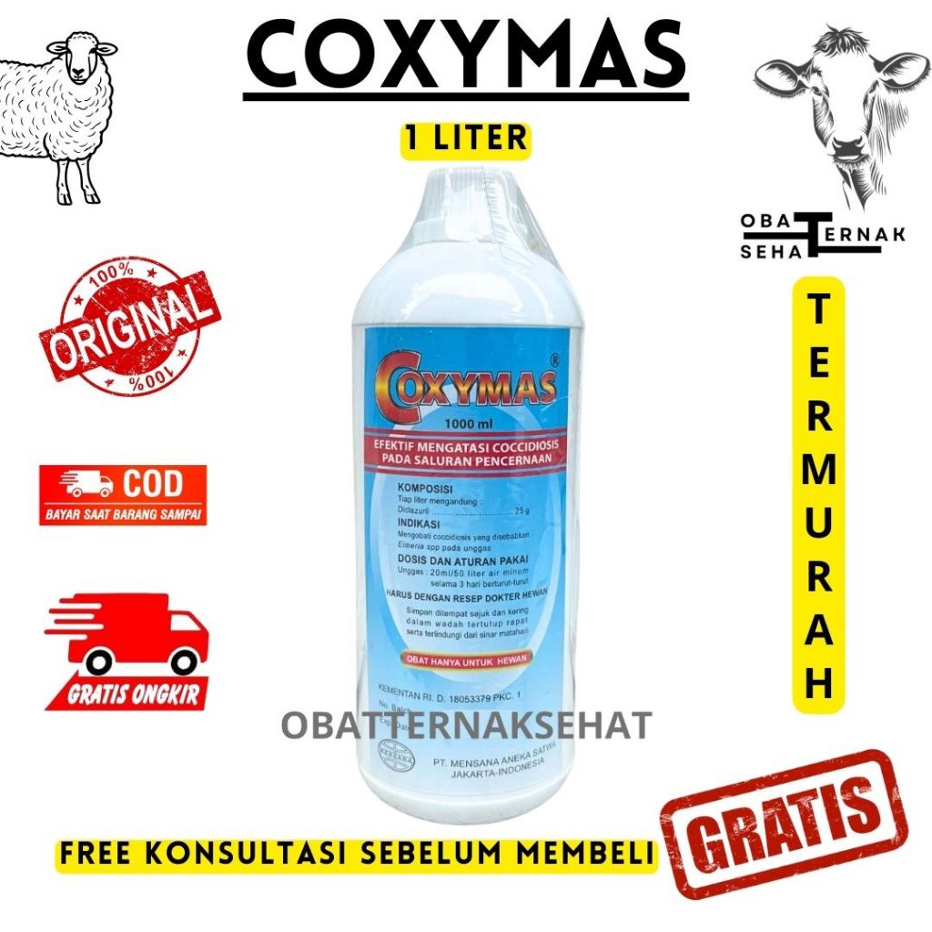 Coxymas 1 Liter MENSANA Obat Coccidiosis Unggas Efektif MENSANA