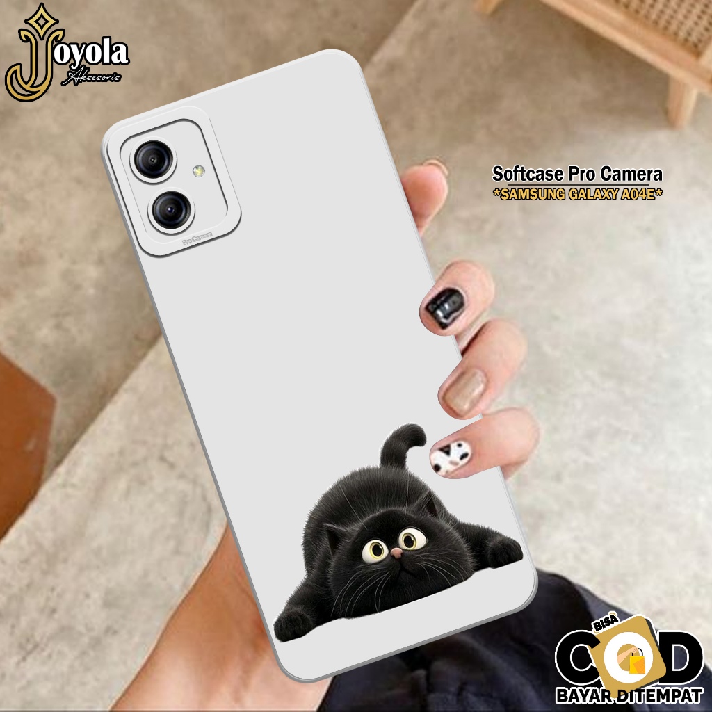 Case Samsung Galaxy A04E - JOYOLA - Case Kucing - Softcase Samsung Galaxy A04E - Pro Camera - Casing