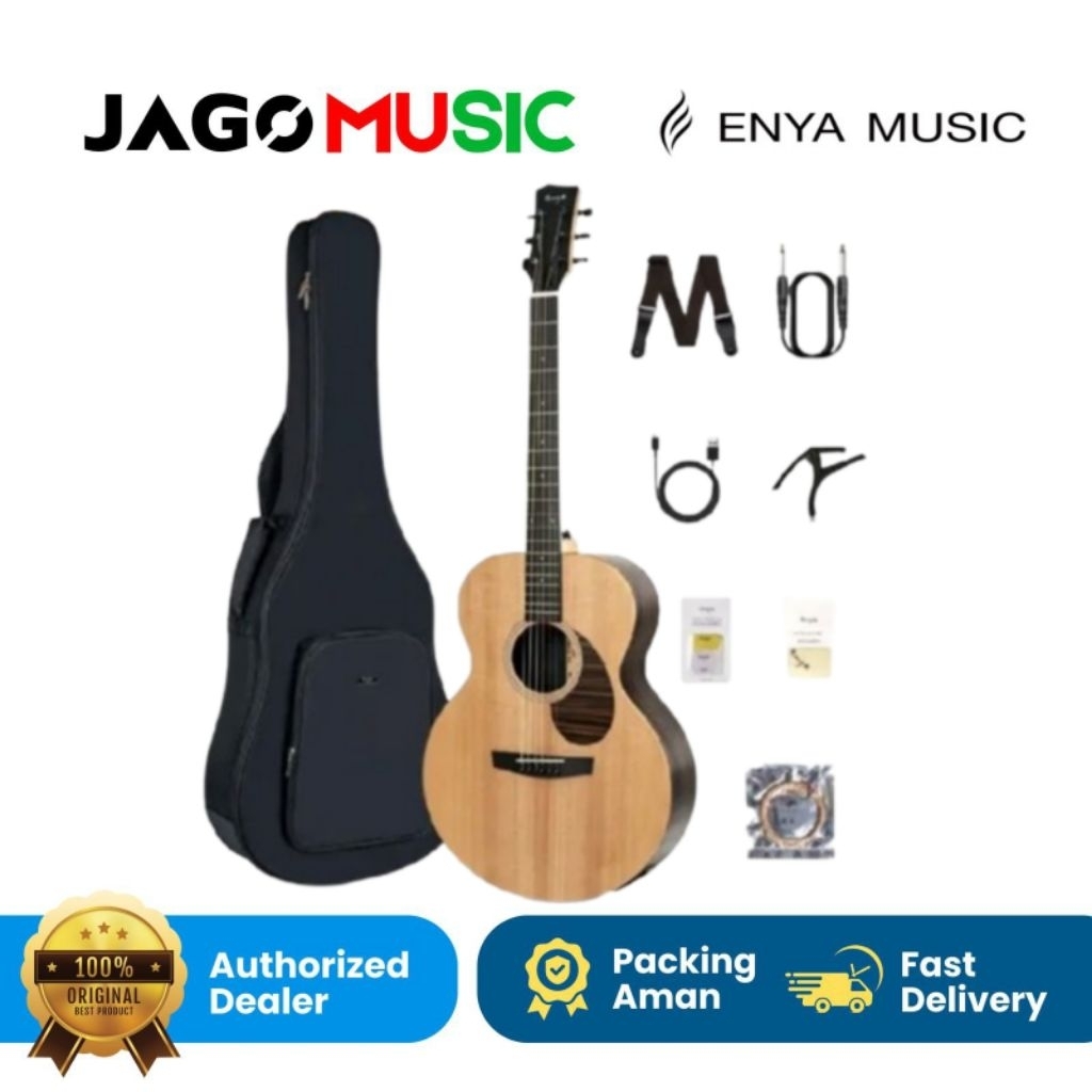 Gitar Akustik Elektrik Gitar Enya X1 Pro Max Ea Sp1 Eq Natural + Effect