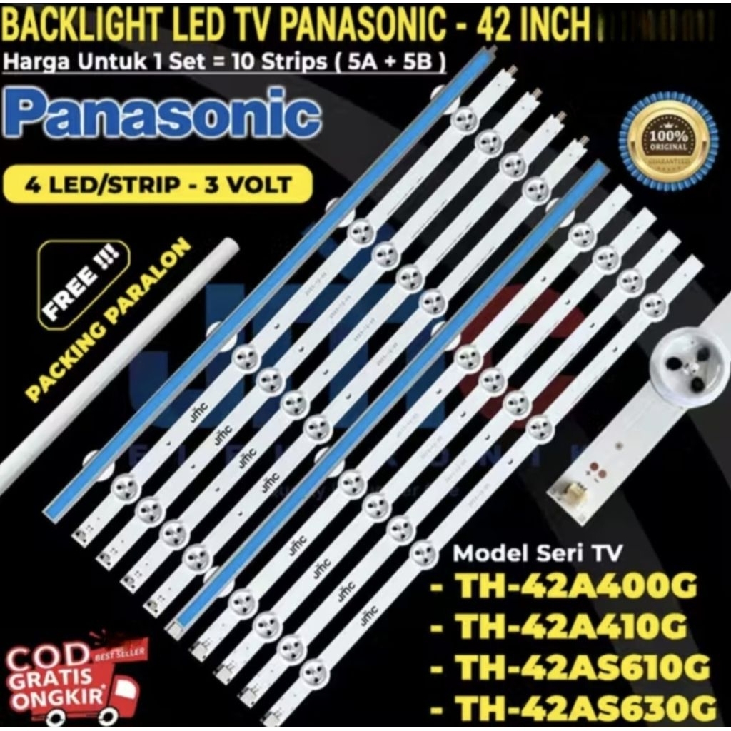 Backlight Led TV Panasonic 42 inchi 42A400G 42A410G 42AS610G 42AS630G