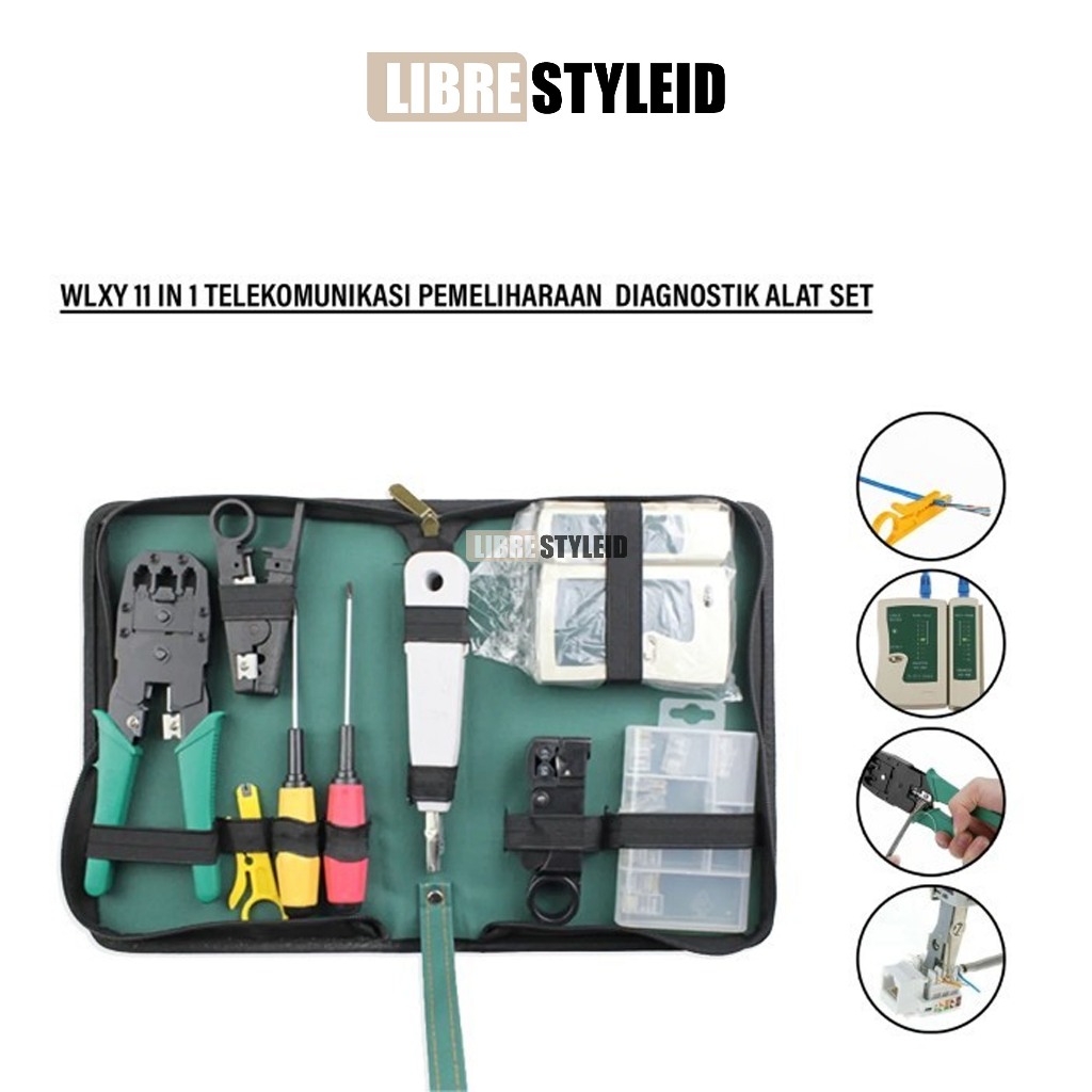 WLXY Tool kit set maintenance perbaikan jaringan network Original