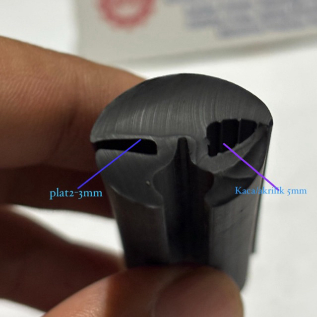 Karet Lis type (H) hydrant/box panel untuk kaca 5mm