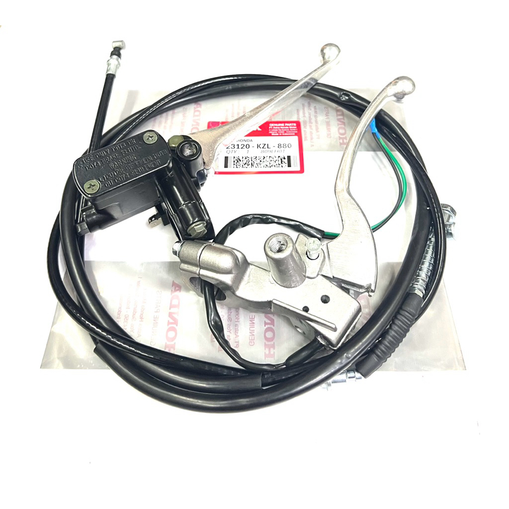 Master Rem Atas Assy Sepaket Beat Karbu )Hitam)+ Dudukan Spion Kiri + Handle Rem + Kabel Re Belakang