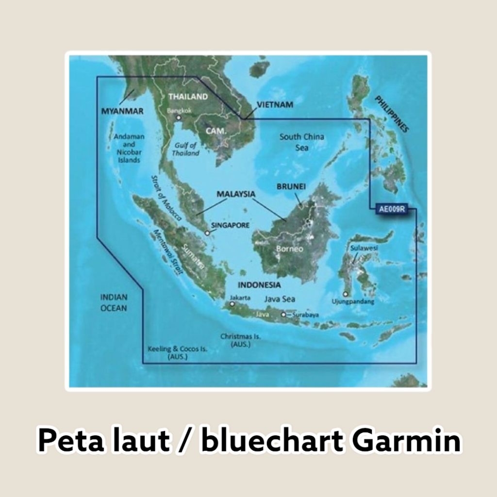 Peta laut / Bluechart untuk GPS Garmin