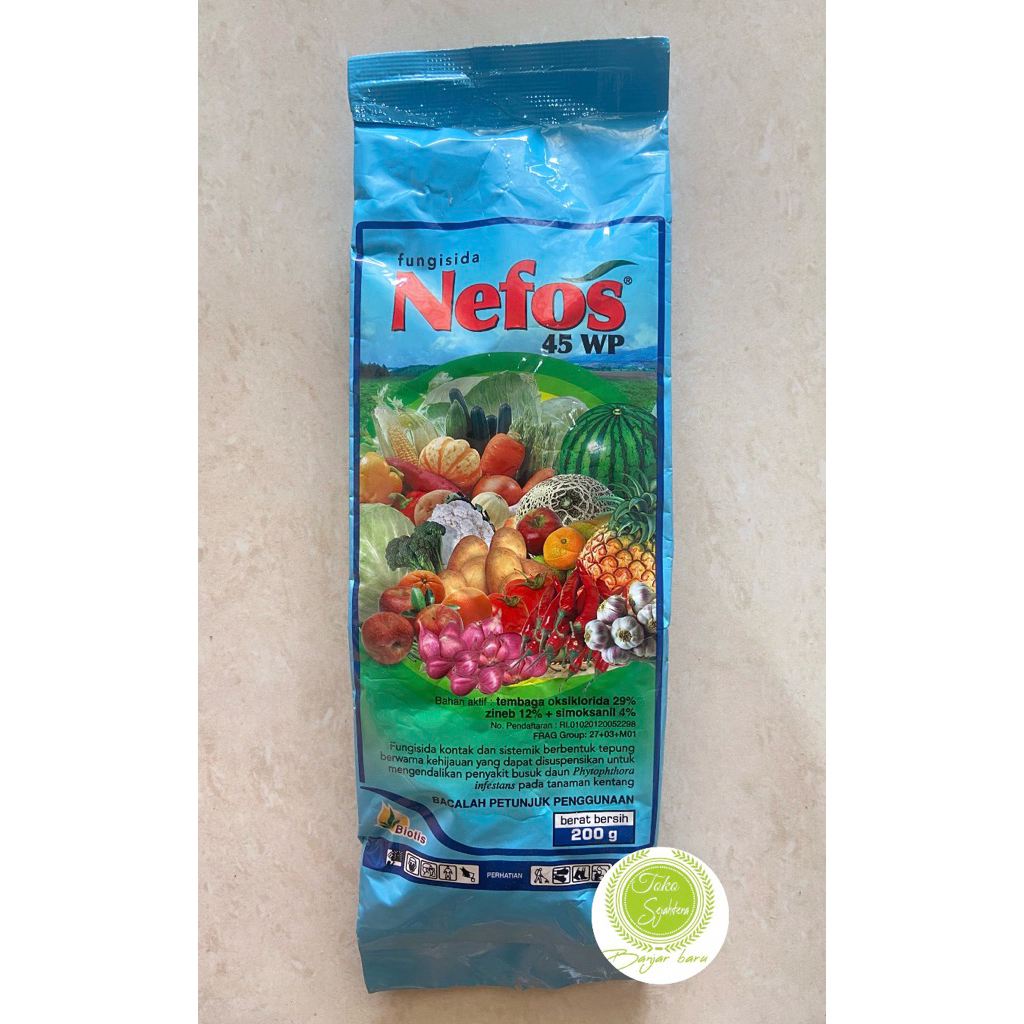 NEFOS fungisida 45 WP 200gr bakterisida sistemik 3 bahan aktif BIOTIS