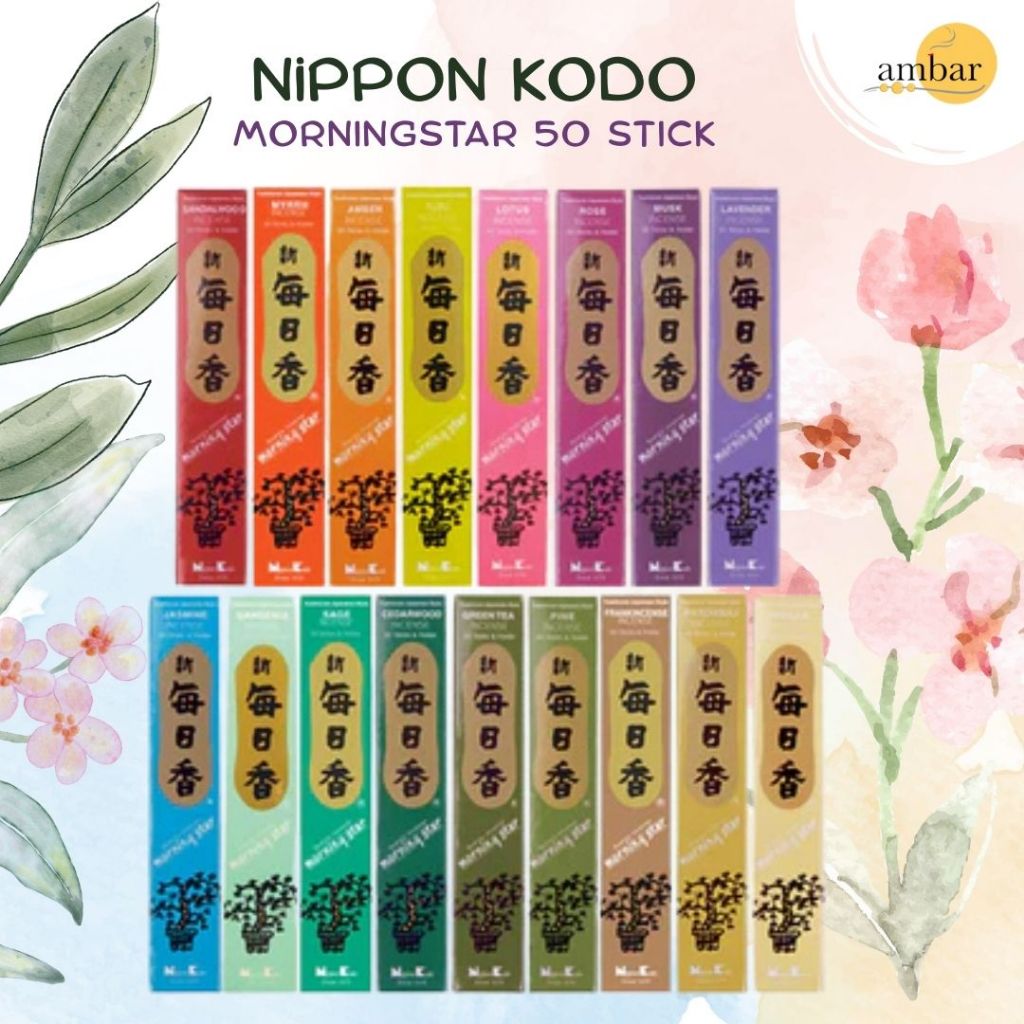 Dupa Bakar Hio Jepang Pengharum Ruang Wangi Aromaterapi Nippon Kodo Morningstar Aromaterapi 50 Stick