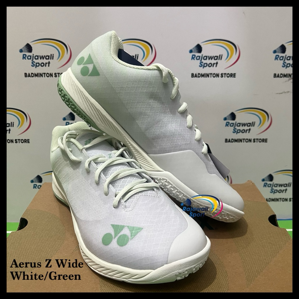 YONEX AERUS Z WIDE / AERUS Z WIDE SEPATU BADMINTON YONEX AERUS Z WIDE (White Green)